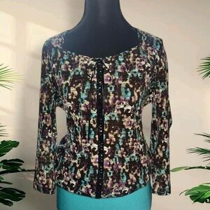 💜 Susan Lawrence Floral "Fairy" Top — Size M